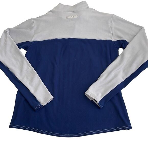 Under Armour 1/2 Zip Mock Turtle Long Sleeve Light Dry-Fit Sweatshirt Gray Blue - Picture 2 of 8